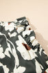 Bohemian Floral Print Flutter Sleeve Button Detail Ruffled Hem Mini Dress